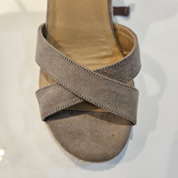 Torrid Womens Wrap Wedge Espidrilles Sandals Brown Size 10.5WW READ - Picture 11 of 12